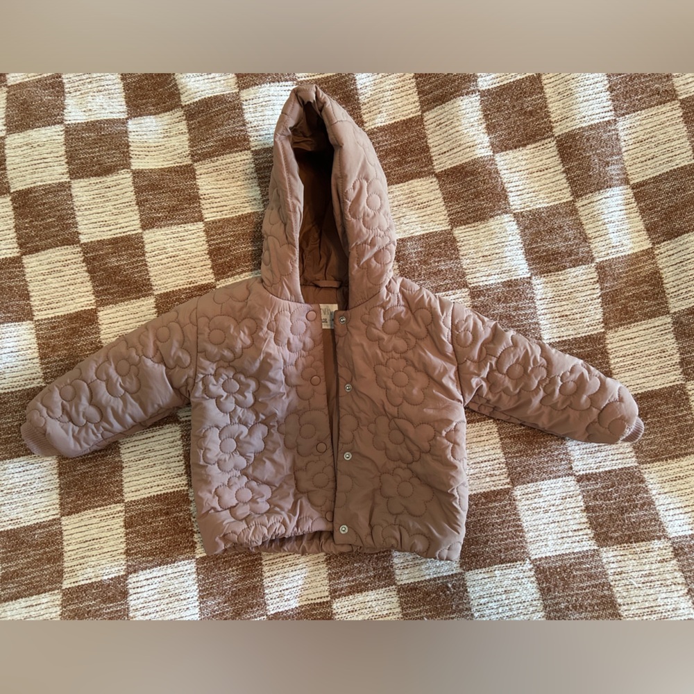 Zara Mauve Baby Flower Jacket
